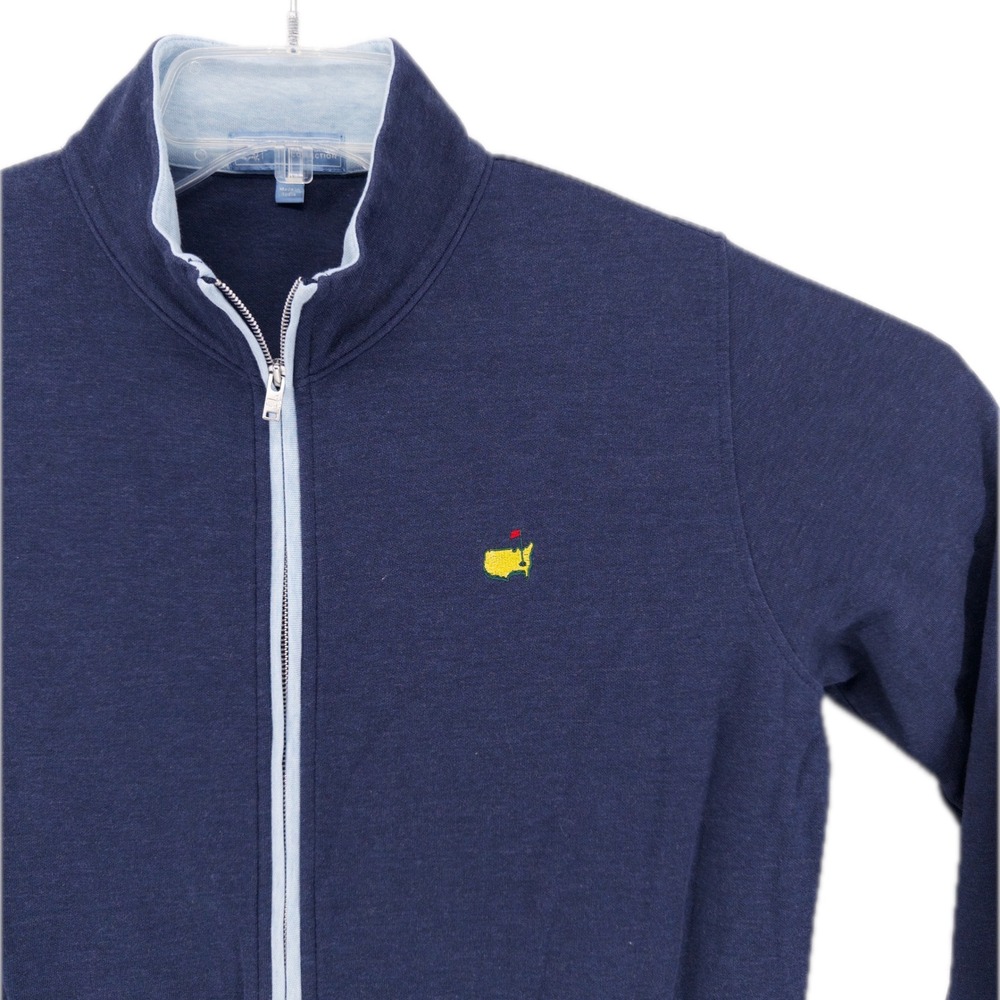 Masters Magnolia Lane Collection Womens L Full Zip Jacket Sweatshirt Blue Golf